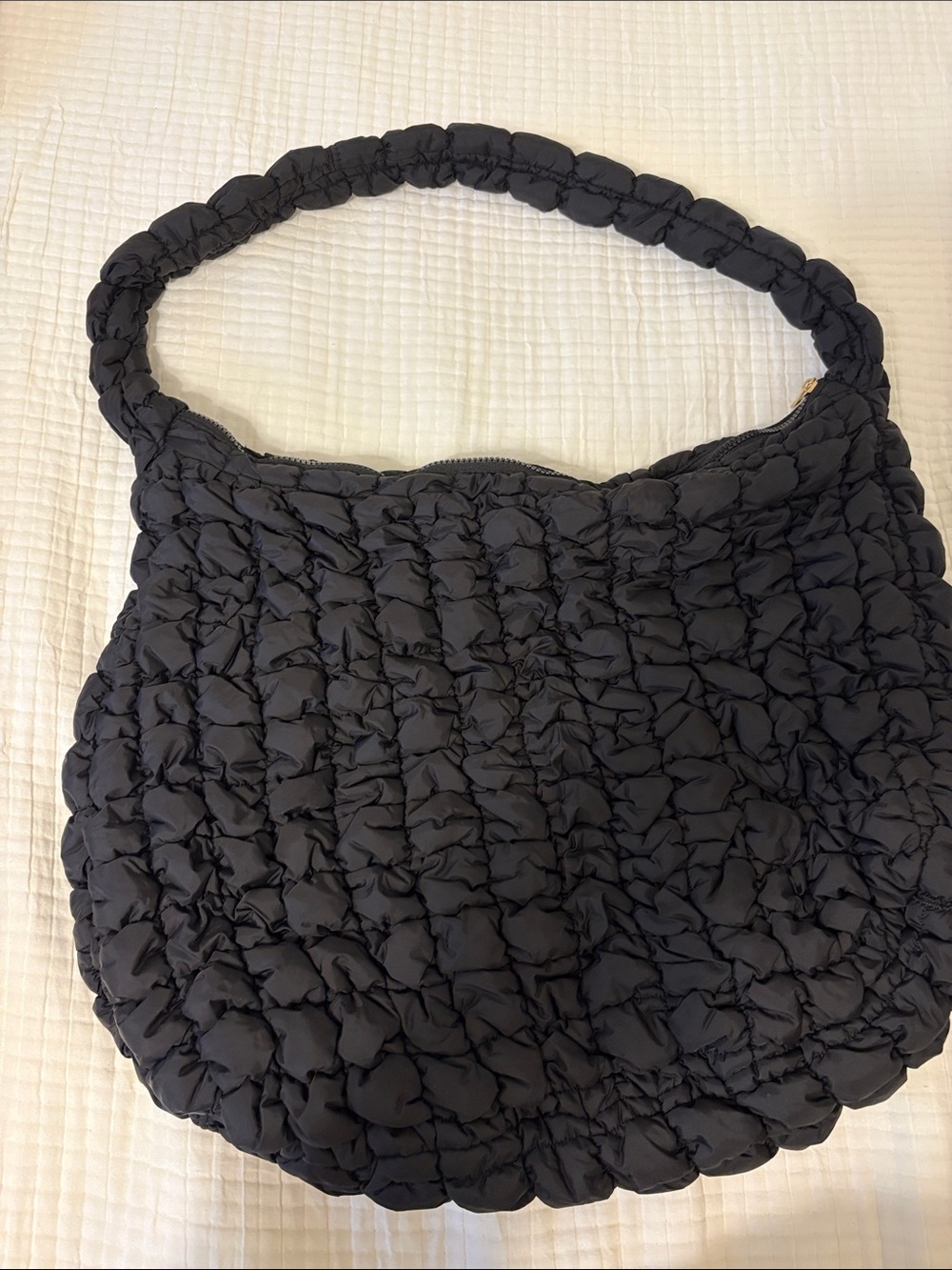 Large black shoulder bag